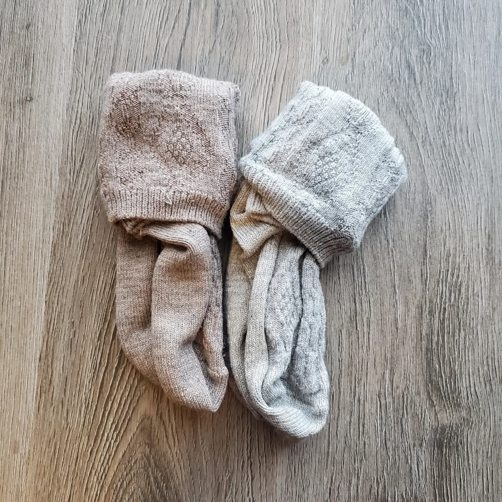 2 Pack Cable Knit Ankle Socks